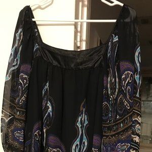 Chic Black and Blue Women's Tunic